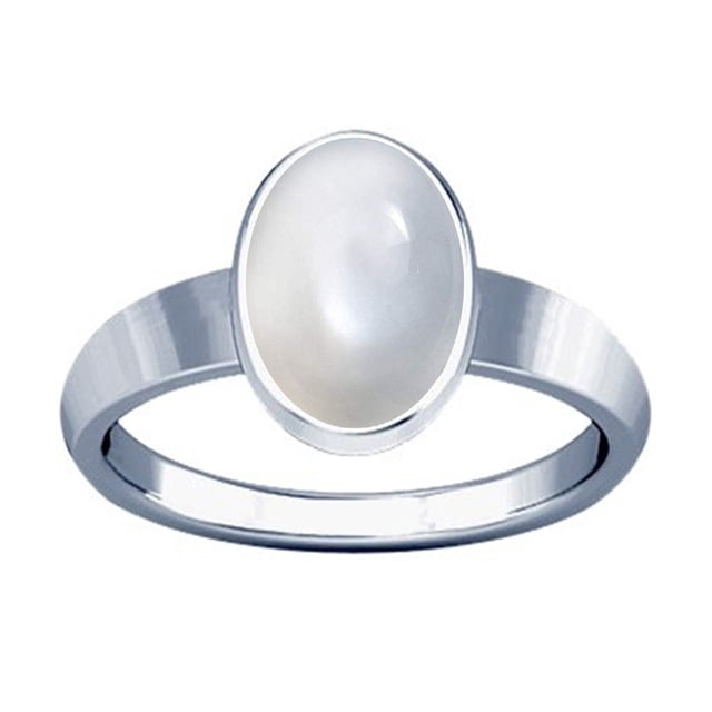 Divya Shakti 12.25-12.50 Carat Pierre de Lune Design Simple (Chandramani Design Simple Argent)(10.5)