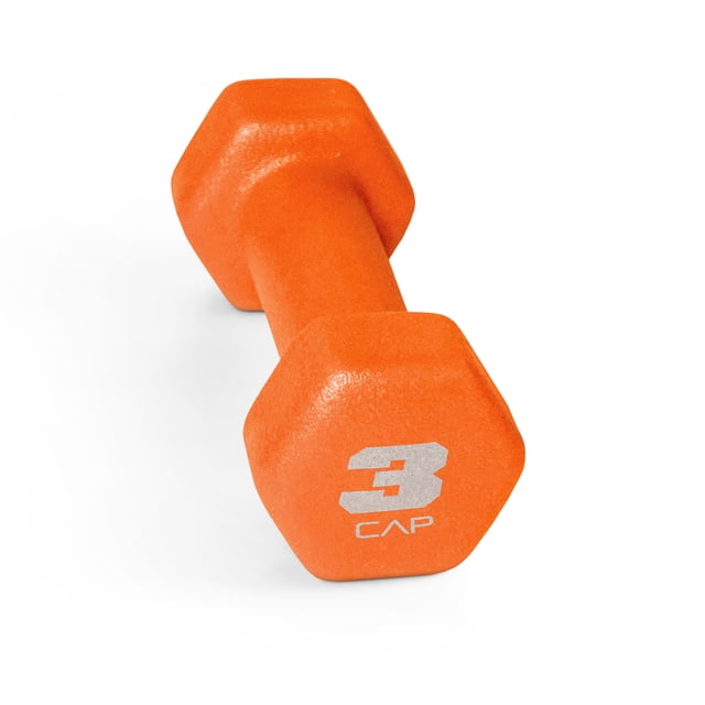 CAP, 3lb Neoprene Dumbbell, Orange, Single