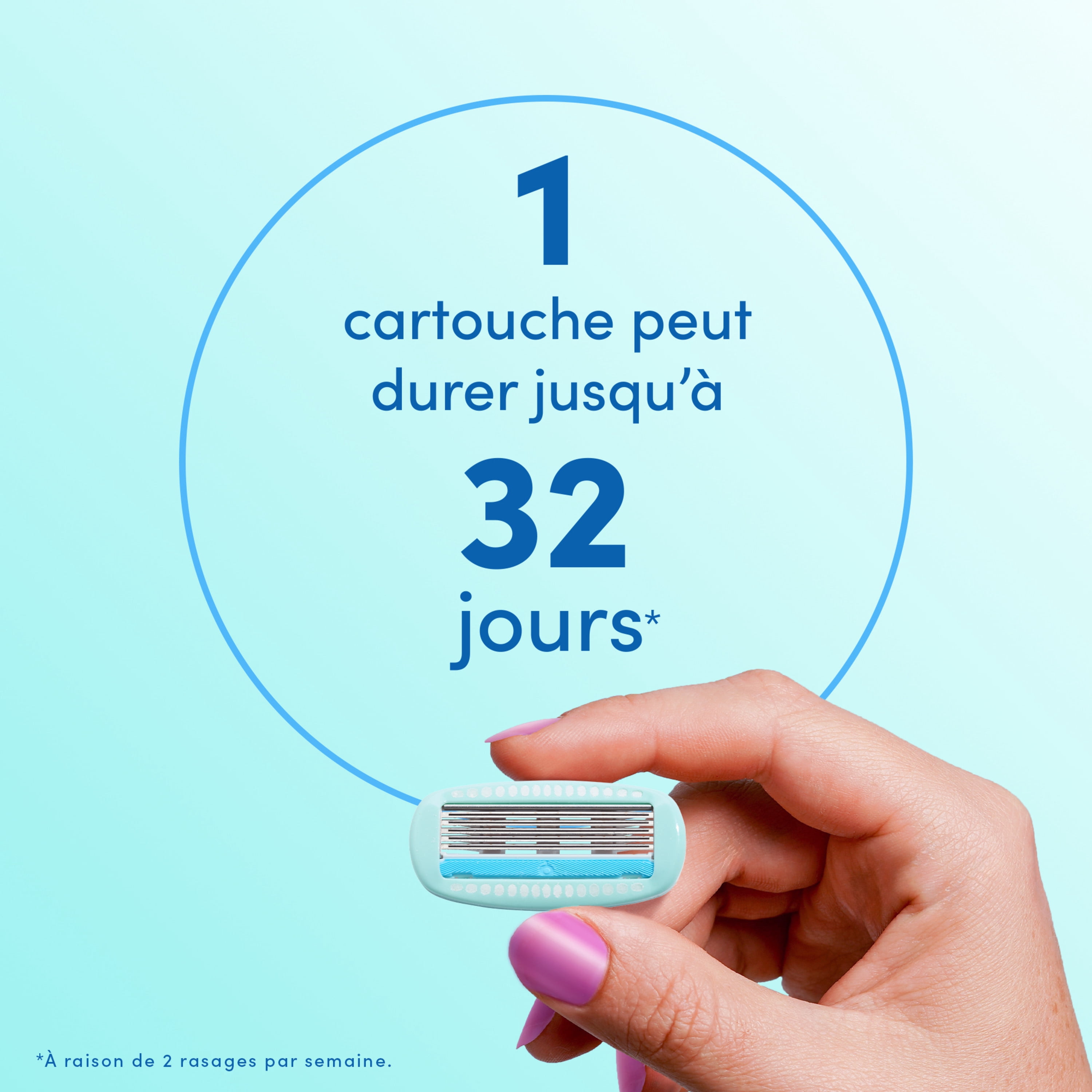 Rasoirs jetables à 5 lames Schick Hydro Silk pour peau ultra-sensible, emballage de 2 rasoirs pour femmes