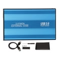 thumbnail image 3 of External Mobile Enclosure, Lightweight USB3.0 HDD Enclosure Ultra Thin 2.5in 5Gbps  For Office Blue, 3 of 8