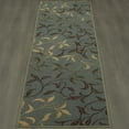 thumbnail image 3 of Ottomanson Ottohome Collection Non-Slip Rubberback Leaves Design Indoor Rug/ Mat, 3 of 7