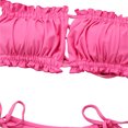 thumbnail image 3 of Gupgi Womens Solid Color Swimming Set, Bandage Bikini Top + Lace Up Briefs, 3 of 5