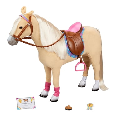 Ma vie comme… Ensemble du cheval Palomino articulé pour poupées de 45,7 cm