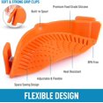 thumbnail image 4 of Zulay Kitchen Passoire de Casserole en Silicone Ajustable pour la Plupart des Casseroles et Poêles - Orange, 4 of 6