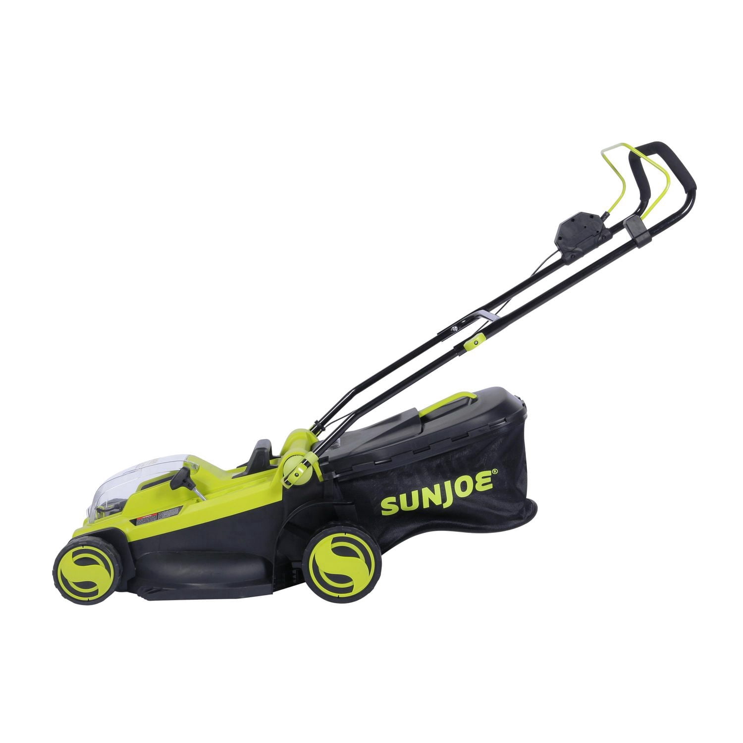 Ensemble tondeuse à gazon sans cordon iON+ de 48 V Sun Joe 24V-X2-17LM, 43 cm, 6 positions, avec 2 batteries de 4,0 Ah, double chargeur et sac à herbe