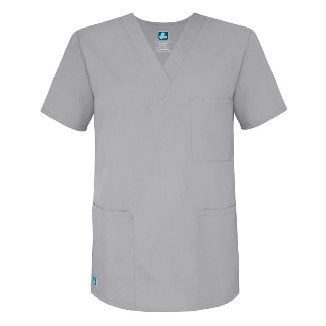 Adar Universal Unisex V-Neck Tunic 3 Pocket Scrub Top (Available in 39 Colors)