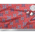 thumbnail image 2 of Soimoi Modal Satin Fabric Tiles Moroccan Printed Craft Fabric by The Yard 42 Inch Wide, 2 of 3