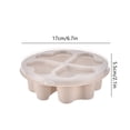 thumbnail image 3 of Fwttom Décoration pour la Maison Boîte à Bonbons en Forme de Cœur pour Fruits et Collations avec Paille Boîte à Lunch Boîte à Rafraîchissements à Quatre Compartiments Couvercle Transparent Boîte à Collations Transfrontalière, 3 of 6