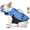 thumbnail image 1 of Dog Life Jacket, Pet Life Vest, Dog Flotation Lifesaver Preserver Swimsuit with Handle for Swim, Pool, Beach, Boating, for Puppy Small, Medium, Large Size Dogs(Blue,XL), 1 of 6