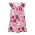 thumbnail image 1 of MIASHUI Robe de Princesse pour Filles, Chemises de Nuit pour Enfants Filles, Manches Volantées, Pyjama, Rose Vif, 7-8 Ans, 1 of 2