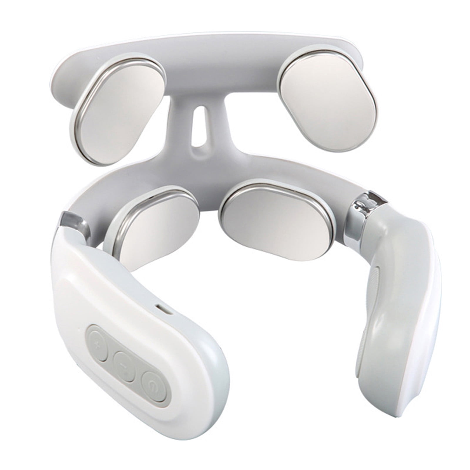 Neck Massager with Heat Micro Electric Massager for Neck Shoulder Pain USB Neck Massager Relax Muscles 4 Heads Vibrator Heating Massager for Women & Men Heated Intelligent Neck Massager Ch