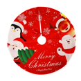 thumbnail image 1 of WLOELOEW Jupe de Sapin de Noël 70 cm Fond Rond Décoration pour Décoration de Fête à la Maison Tissu en Polyester, 1 of 9