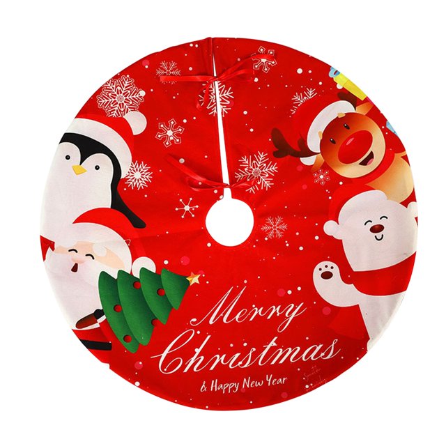 WLOELOEW Jupe de Sapin de Noël 70 cm Fond Rond Décoration pour Décoration de Fête à la Maison Tissu en Polyester
