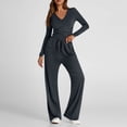 thumbnail image 4 of Soki Women's 2 Piece Sets Fall Outfits Long Sleeve Wide Leg Tracksuits Casual Lounge Set Matching Sets, 4 of 8