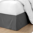 thumbnail image 1 of Bare Home Jupe de Lit Double Brossage - Premium 1800 Collection - Retombée de 15 Pouces - Très Grand Simple, Gris, 1 of 4