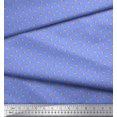 thumbnail image 3 of Soimoi Blue Poly Georgette Fabric Cookies Food Print Fabric by the Yard 52 Inch Wide, 3 of 5