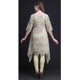 thumbnail image 4 of Bimba White Rose & Ranunculus Floral Printed Tops For Women Asymmetric Kurti Summer Dress For Girls XSmall, 4 of 6