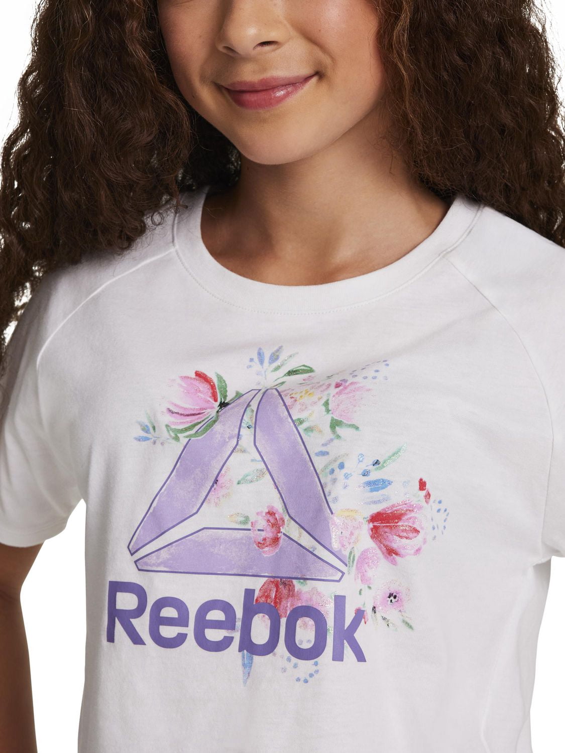 T-shirt boxy à motif floral Brushy pour filles Reebok