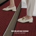 thumbnail image 4 of 7pcs Horizontal Striped Brushed Stair Mats, Household Step Mats, Absorbent Non Slip Sound Insulation Carpet, Polyester Material, Soft Touching, Wear Resistant, Easy To Clean, 4 of 7