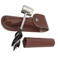 thumbnail image 3 of Wood Drill Bit Tool, Multifunctional Hand Auger Wrench Practical  For Outdoor Activity Brown Leather Bag And Holster, 3 of 8