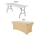 thumbnail image 3 of Elastic Tablecloth Decorative Close-fitted Unique Banquet Rectangular Table Cover, 3 of 5