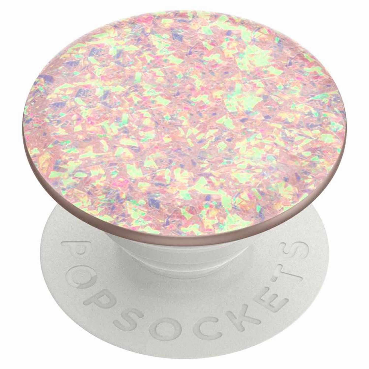 PopSockets PopGrip Iridescent Confetti Rose Magnetic Phone Grip & Stand | Swappable Top, MagSafe Compatible