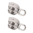 thumbnail image 4 of Double Pulley,2Pcs Double Pulley Stainless Pulley Block Stainless Steel Pulley Block Versatile Functionality, 4 of 14