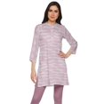 thumbnail image 1 of Moomaya Kurtis Courtes à Col Montant en Poly-Crêpe pour Femmes, Haut de Robe Imprimé, 1 of 5