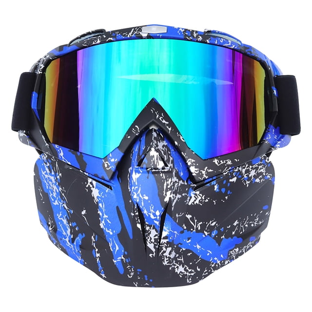 EGNMCR Adult Ski Goggles With Detachable Ski Mask To Block The Sun Windscreen Goggles Ski goggles