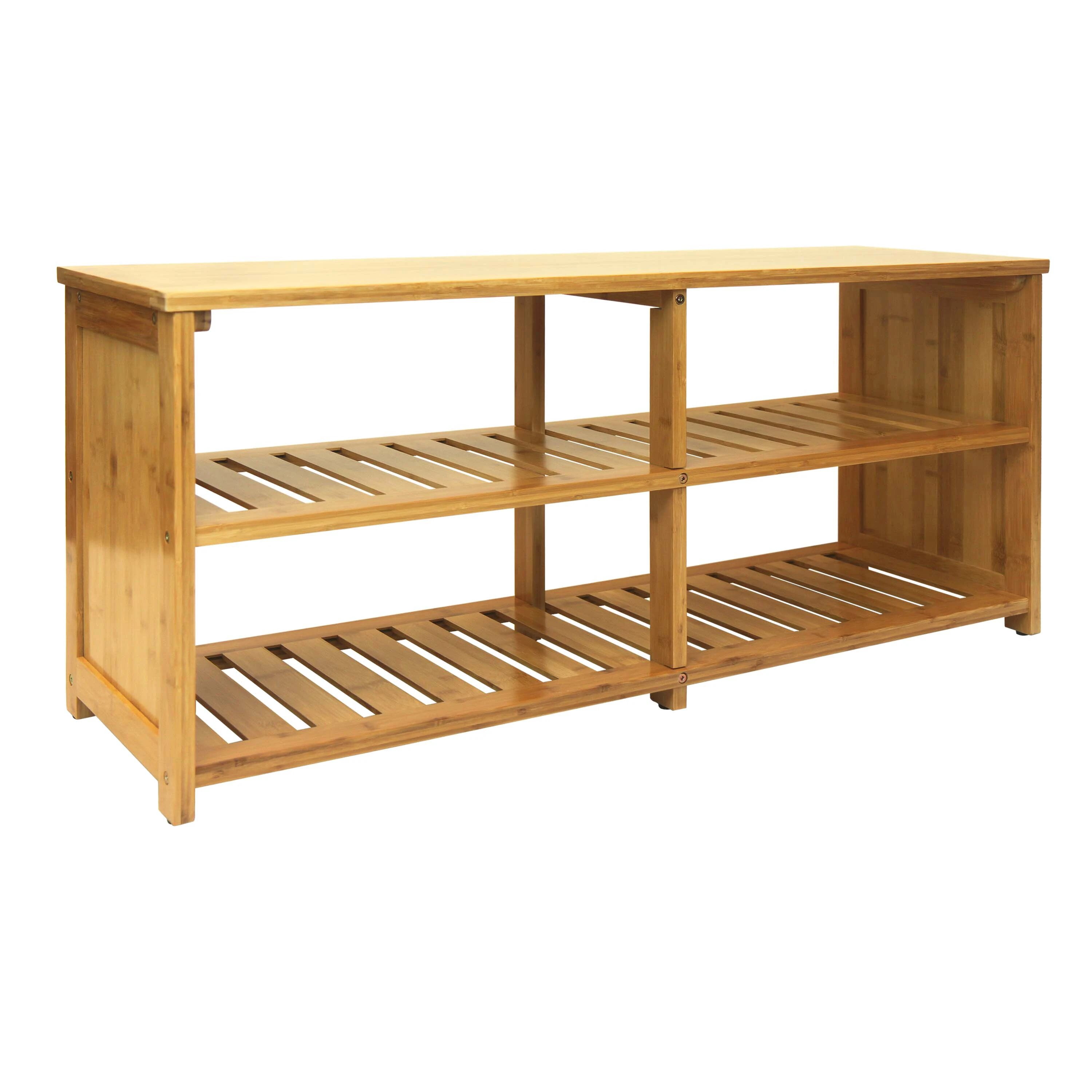 Oceanstar BSB1774 Oceanstar 10-Pair Bamboo Entryway Storage Bench