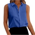 thumbnail image 1 of Sleeveless Blouses for Women Summer Casual Button Shirts Tank Tops, 1 of 5