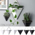 thumbnail image 2 of CAROOTU Simple Container Iron Vases Ceramic Self Water-Absorbing Planter Nordic Succulent Plant Wall Mounted, 2 of 6