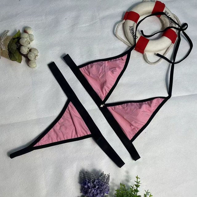 XZNGL Women Sexy Transparent Underwear Sling Solid Color Shortened Underwear Set