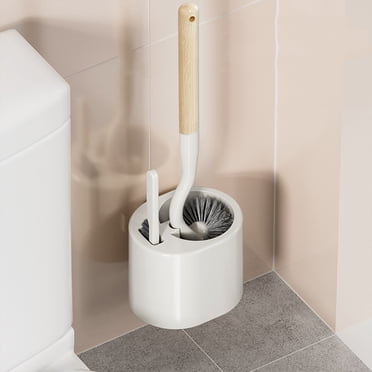Meitianfacai Brosse de Toilette à Poils Durs Kit de Brosse pour Cuvette de Salle de Bain Moderne et Compact Brosse Nettoyante pour Toilette Manche Long Poils pour Salle de Bain