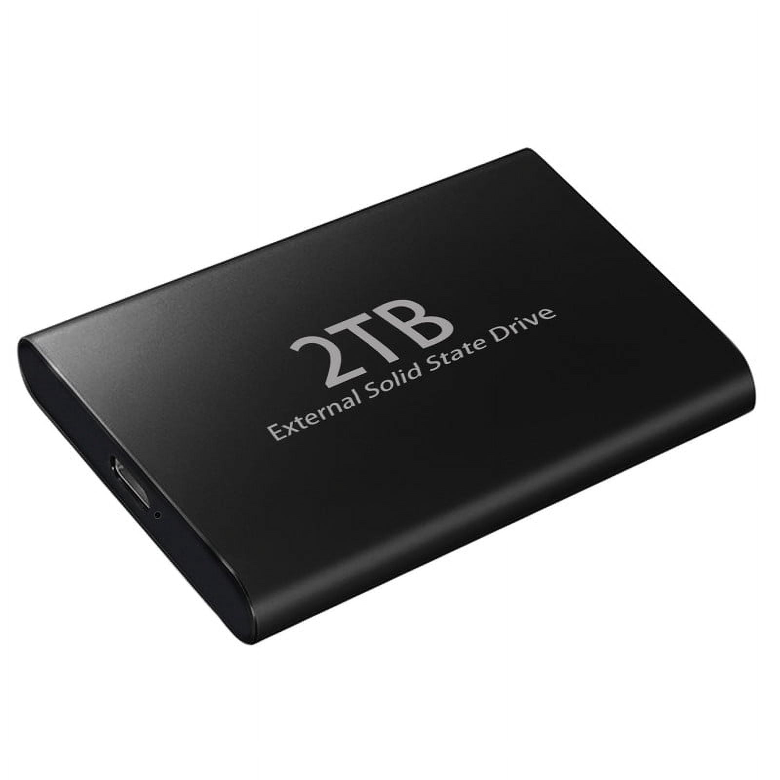Black Hard Drive 2 T B External SSD Type-C