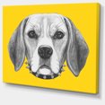 thumbnail image 2 of Drôle Beagle Chien avec Collier - Impression Artistique sur Toile d'Animal, 2 of 3