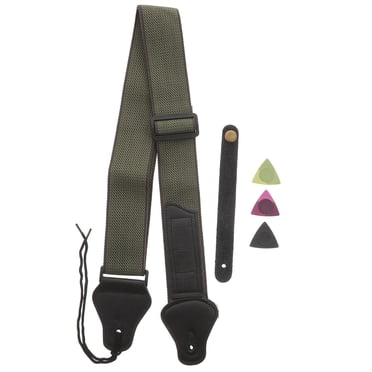 1 Set Cotton Guitar Strap with Guitar Picks Guitar Belt Guitar Neck Strap