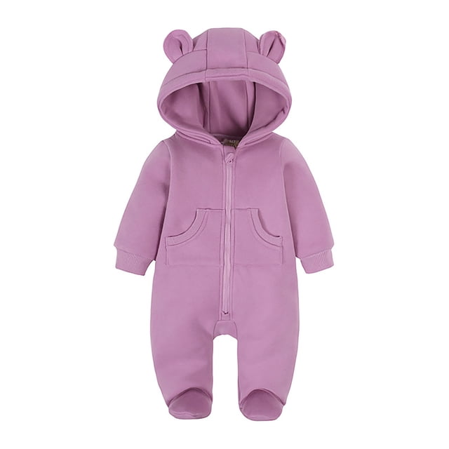 WEAIXIMIUNG 18 Boy Clothes Toddler Boys Girls Long Sleeve Solid Fall Winter Rompers Kids Jumpsuits