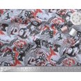 thumbnail image 3 of Soimoi Silk Fabric Food,Animals & Text Decor Fabric Printed Yard 42 Inch Wide, 3 of 5