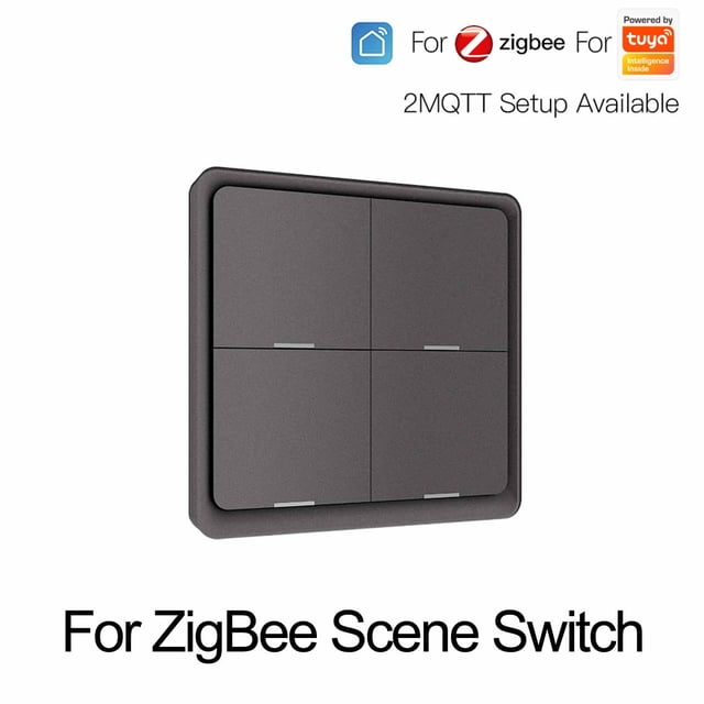 Bgsha 4 Gang Scene Switch For Tuya For Zigbee Smart Scene Switch Push Button Control
