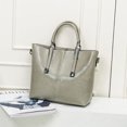 thumbnail image 4 of Bucket Bag Large Capacity Zipper Tote Handbag Crossbody Shoulder Bag for Women, 4 of 8