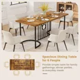 thumbnail image 3 of 71 Inch Large Dining Table for 6-8 People Rectangular Wood Kitchen Table, 3 of 5