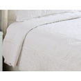 thumbnail image 4 of Marina Decoration Embroidered Stitching Coverlet Bedspread Ultra Soft Solid Bedding Summer Quilt Set with Quilted Sham, Ivory Floral Paisley Pattern, 4 of 6