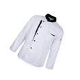 thumbnail image 1 of facefd Veste de Chef à Manches Longues Manteau d'Hôtel Serveurs Uniforme de Cuisine Hauts Blanc 3TG, 1 of 8