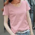 thumbnail image 1 of Neewe Womens Summer Tops Short Sleeve Basic Casual V Neck Loose Fit Solid Color T Shirts Trendy Fashion 2026, 1 of 3