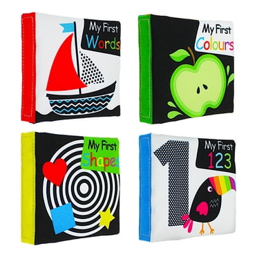 XZNGL Baby Toys Baby Books Soft Baby Cloth Book Infant Educational Black White Cognize Cloth Book Toy
