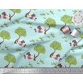 thumbnail image 3 of Soimoi Cotton Voile Fabric Tree & Dog Kids Printed Fabric 1 Yard 42 Inch Wide, 3 of 3