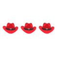 thumbnail image 1 of Decodeary Chapeau de Cowboy Western Outback à Canaux Intérieur Chapeau de Cowboy Classique à Grand Bord Offre Rouge Ensemble de 3, 1 of 6