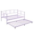 thumbnail image 2 of EDTara Steel Slat Support Metal Daybed, Elegant Arched Headboard Design, Easy Assembly for Guest Room, 2 of 7