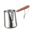 thumbnail image 1 of tamizeot Turkish Coffee Pot Multifunctional Stainless Steel for Kitchen Household Bar 1000ML Silver 600ML, 1 of 4